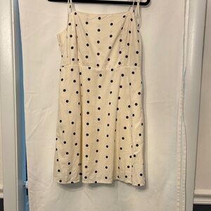 Old Navy Cream and Black Polka Dot Mini Dress